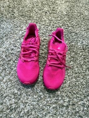 adidas Women's Hot Pink Knit Running Shoes